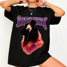 Camiseta gráfica del concierto de Taekyu, estilo vintage , diseño de llamas y humo, un regalo para ti.camisas de mujer sudaderas para mujer sueter blusa casual mujer verano vestidos de graduación - Negro - Ver 6