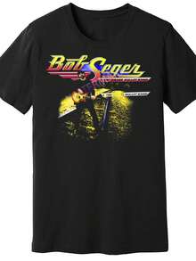 Camiseta Vintage de Bob Siegel para Hombre - Camiseta Unisex Negra de Manga Corta con Estampado de Letras Firmadas, Ropa Casual Holgada y Cómoda, Adecuada para Conciertos, Festivales de Música y Fiestas - Ropa de Fan Lavable a Máquina, Enviada desde Almacén Local.Ropa para Hombre, Camiseta para Hombre, Camiseta con Estampado Gráfico, Regalo Divertido y Popular de Pascua para Él, Ropa Divertida de Rock and Roll,  de Ropa para Hombre, Adecuada para Oficina en Casa y Fiestas, Camiseta para Mujer. - Negro - Ver 5