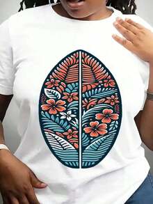 Camiseta de surf.Regalo de tabla de surf.Camiseta de tabla de surf.Camisa tropical.Regalo Tropical.Camisa floral.Camisa Botánica.Camiseta de surf - Blanco - Ver 6