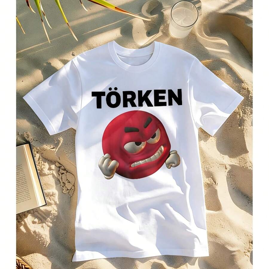 Camiseta de Hombre con Diseño Divertido y Humorístico, Estilo Turco, para Verano, con Estampado de Frases Originales, Ropa Masculina - forma - Ver 1