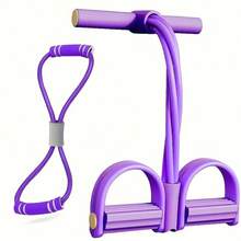 1pc Home Fitness Resistance Bands - 4 Elastic Pull Ropes, Suitable For Full Body Workout, Abdominal Exercise, Rowing And Other Fitness Activities - Enhance Strength And Flexibility - Multicolor - View 10