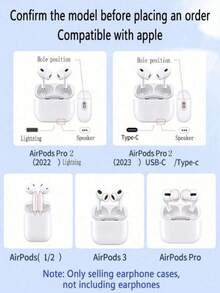 Matte White Earphone Case With Cute Star Pendant, Compatible With Apple Pro 2nd Gen, Bluetooth 3rd Gen, 4 Wireless Earphone Case, Women's Minimalist Style, Soft Silicone Anti-Drop And Comfortable Grip, Suitable For Work Commute / Date, Highly Attractive Gift For Best Friend - White - View 7