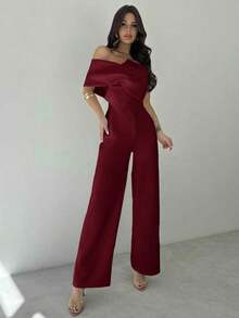 Mono modesto todo blanco para mujer, estilo "old money" casual de negocios para salir, diseño elegante con giro 3D sin mangas y espalda descubierta, adecuado para primavera, verano, otoño, invierno, festivales de música, vuelta al cole, vacaciones, ir al trabajo, aeropuerto - Granada - Ver 3