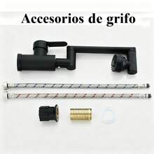 360° Rotating Single-Lever Basin Mixer Tap With Two Spray Patterns (Direct Jet And Spray), Hot And Cold Water Basin Tap - Black - View 9