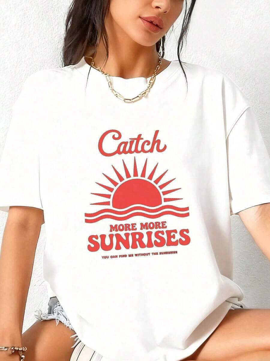 Sudadera Casual de Cuello Redondo para Mujer con Más Sunr-1Pure-Cotton - Blanco 2 - Ver 1
