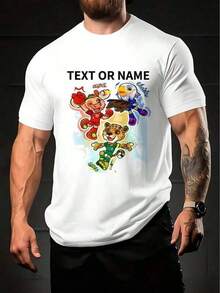 Camiseta Personalizada de Manga Corta para Hombre y Mujer con Diseño Temático de la Copa Mundial  2026 (EE. UU., Canadá,éxico) - Transpirable, Casual, Moderna, Versátil, Divertida, Regalo para Pascua, Día de la Madre, Día del Padre, Cumpleaños - Camiseta Unisex de Algodón de Manga Corta y Cuello Redondo, Estilo Vintage UrbanoTee - Negro - Ver 1