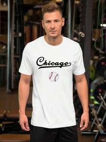 Camiseta de béisbol de Chicago, Camiseta de Chicago, Bella+Canvas 3001, Camiseta de béisbol, Camiseta North Side, Camiseta fresca de verano, Estilo unisex - Blanco - Ver 1