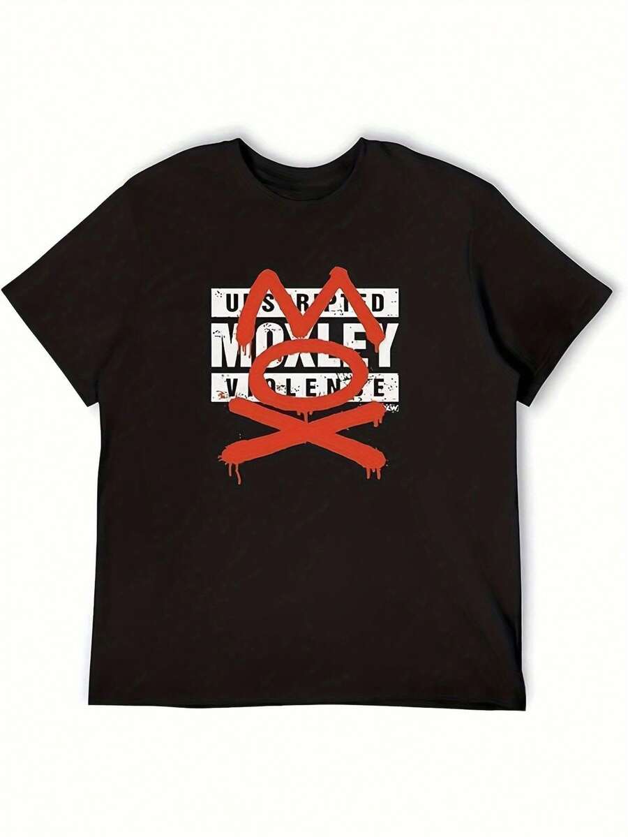 Nueva Llegada Verano 2026: Camiseta de Hombre Jon Moxley MOX de Tejido Grueso - Camiseta Gráfica de Estilo Urbano con Corte Holgado, con Logotipo MOX y Diseño Inspirado en la Lucha Libre, Transpirable y Adecuada para Todas las Temporadas, Camiseta de Manga Corta con Cuello Redondo, Ideal para Conciertos, Gimnasios y Uso Casual - Camiseta Negra Duradera, Camiseta de Mujer, Mejor Calificada, Camiseta de Mujer - Negro - Ver 1