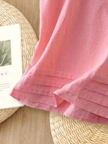Camiseta de tirantes para mujer, estilo de moda minimalista, adecuada para el verano - Rosa - Ver 6