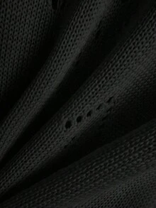 Ropa de punto casual de mujer de cuello en V sin mangas - Negro - Ver 3