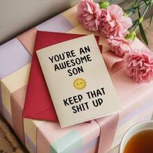 1pc "You Are The Best Nana" Birthday Card, Suitable For Sending Warm And Special Birthday Wishes To Grandma, Foldable Card With Space To Write Your Own Greeting (Comes With Random Envelope) - Nana's Grandson Is Not Ugly - View 4