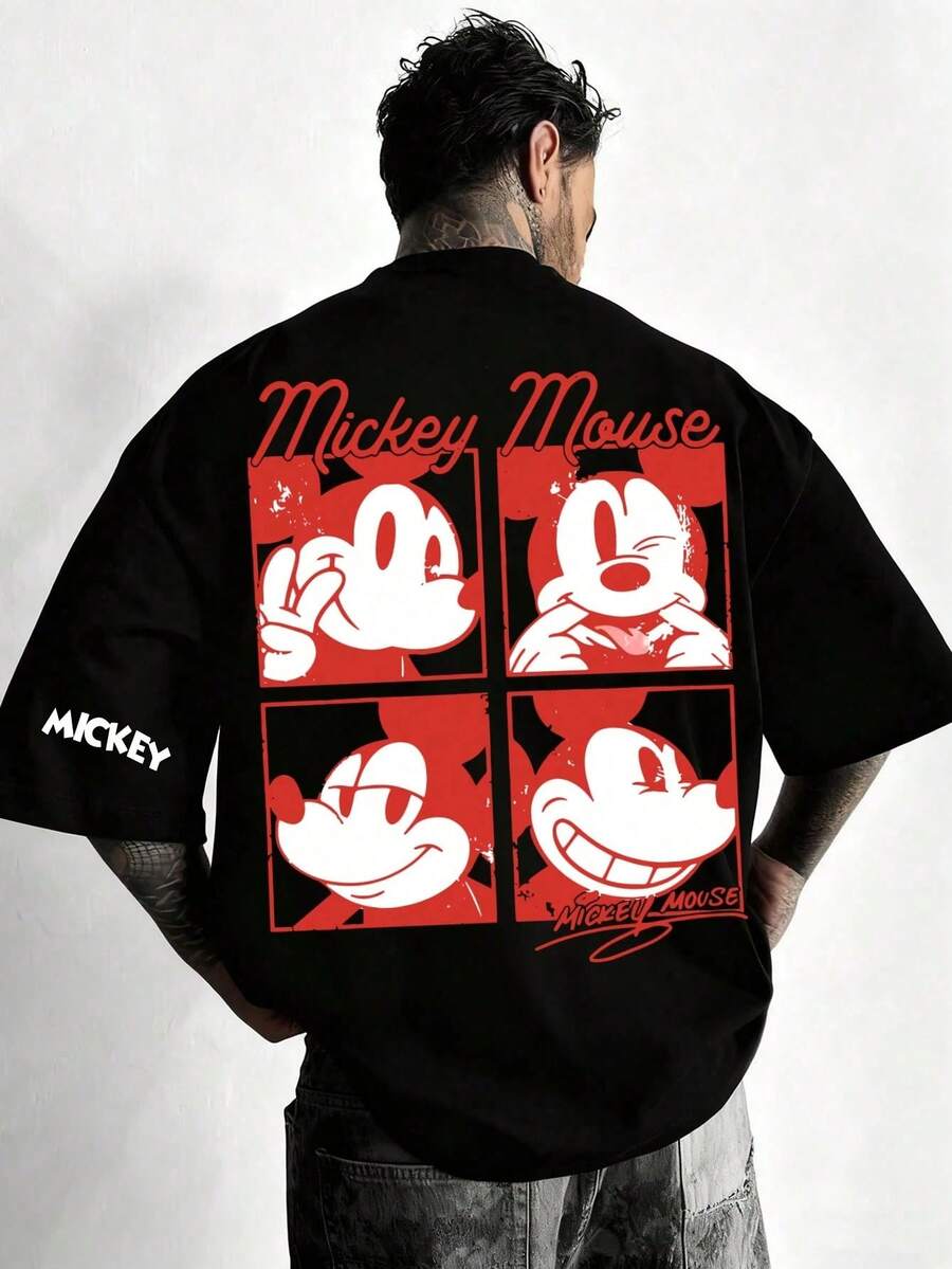 Disney Men's Casual Graphic T-Shirt Collection Featuring Beloved Characters From Classic Animated Series Such As Mickey Mouse, Buzz Lightyear, Lightning McQueen, And Toy Story. Each Crew-Neck Short-Sleeved Top Is Crafted From Soft, Breathable Cotton Fabric For Lasting Comfort All Day Long. With A Variety Of Unique Prints-Including Vintage Graphics, Quote-Based Designs, And Iconic Character Art-These Shirts Are Perfect For Disney Fans And Lovers Of Casual Style. Easily Paired With Jeans, Cargo Pants, Or Shorts For Everyday Wear, Weekend Getaways, Or Relaxed Gatherings, They Offer A Timeless, Versatile Addition To Any Wardrobe. - 黑色 - 查看 1