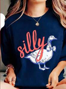 Camiseta Casual de Manga Corta para Mujer, Ideal para Vacaciones de VeranoGansoCamisaTontoGansoCamisetaCamisetas EstéticasDivertidoCamisaTeeRetroDivertido,DivertidoGansoMujeresDe gran tamañoInformalManga cortaSuperior,Día de San ValentínCamisas de díaParejasRegalosCamisetas de FestivalAmigosYFamilia,%AlgodónPara todas las estacionesModaImpresionesCamisa HolgadaCamisa de MujerAmigosYFamiliaVacacionesFestividades,VacacionesDía de Acción de GraciasHalloweenDía de San ValentínDíaDiario,Unisex CasualCamisas de manga cortaHombresYMujeres - Blanco - Ver 7