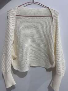1pc Women's New Short Ice Silk Air Conditioning Knit Cardigan Jacket - Beige - View 4