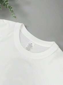Women's Short Sleeve T-Shirt, Women's Printed Short Sleeve T-Shirts, Summer, Modern And Casual, Machine Washable, Comfortable Fit, 2D Flat Print T-Shirt Size. - 白色 - 查看 2