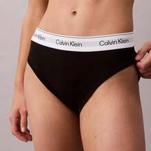 Calvin Klein Icon Cotton Modal High Waist Bikini QF8525 - Black - View 4