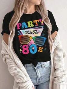 Camisetas de Mujer, Camisetas para Amantes de los 80, Disfraces de Fiesta de los 80   Palabras Clave: Conjuntos de Verano para Mujer, Conjuntos de Primavera para Mujer, Blusas de Verano, Ropa de Verano para Mujer | Tops para salir para mujer, Conjuntos para salir, Conjuntos para maestras, Regreso a clases, Ropa escolar, Ropa para el regreso a clases, Ropa de Halloween, Camisetas gráficas casuales, Camisetas gráficas para mujer, Camisetas de verano, Camisetas casuales, Conjuntos de vacaciones para mujer, Diseño juvenil y a la moda, Adecuado para primavera, verano y otoño - Negro - Ver 5