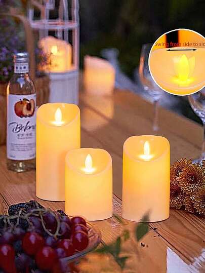 1 cây nến LED không lửa, nến votive không lửa nhấp nháy (chạy bằng pin), nến votive LED, nến giả điện tử trông như thật, trang trí lò sưởi, ánh sáng nến LED, không bao gồm pin, thích hợp cho Lễ Phục Sinh, đám cưới, Ngày Valentine, bàn ăn, tiệc sinh nhật, trang trí nhà cửa.