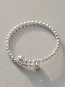 1 Bridal Kitten Paw Anti Pearl Bracelet - Pearl Open Bangle - View 1