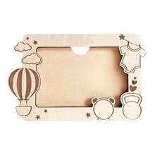 Elegant Wooden DIY Decorative Photo Frame, Blank Design For Personalization, Suitable For Home Decor With Memo Board Style - A - View 6
