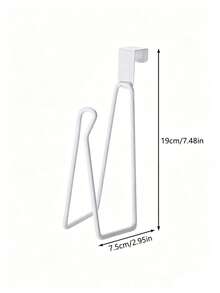 1pc Wall-Mounted Toilet Paper Holder, Tissue Paper Dispenser, Bathroom Tissue Paper Rack, No Drilling Cabinet Door Mounted Paper Towel Holder For Kitchen, Christmas, Christmas Gift, Room Decor, Living Room Decor, Bedroom Decor - Multicolor - View 3