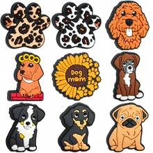 9pcs/12pcs Pet Dog Series Focal Beads Set, Cute Labrador Corgi Paw Print Cartoon Pattern Beads For Keychain Pen Decoration DIY Accessories, Pen Not Included - Multicolor - View 9