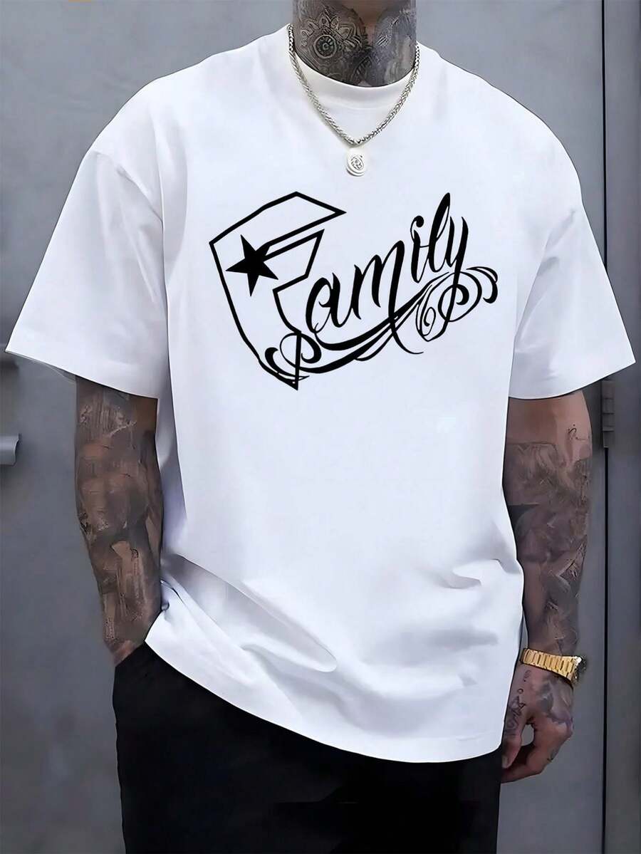 Camiseta unisex de manga corta, para hombreInformalVeranoCamiseta suaveRedondoCuelloCortoMangaconNegritaFAMILIAImprimiryEstrellaDiseñoLuzyTranspirableparaAl aire libreInformalVeranoRopaFamiliaPatrónCamisaElásticoTelaLocalComunidadTiendaenExistenciasRápidoLiberaciónSoftplayerashombre, , , Dazymujer,romwehombres, bohochic,maestrasregalos,camisetaparaconjuntos de mujercon curvasparamu,y2k, - Blanco - Ver 1