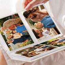 1pc 6-Inch High Capacity Photo Album, Holds 200 Horizontal Photos, Suitable For Wedding, Family, Anniversary, Youth, Vacation, Valentine's Day, Memory Book Gift - 1PC - View 2