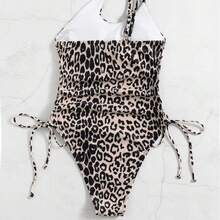 Nuevo traje de baño de una pieza con estampado de leopardo y tirantes ajustables. - Color de la imagen - Ver 5