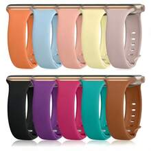 10条装防水表带，兼容 38mm、40mm、41mm、42mm、44mm、45mm、46mm、49mm，男女通用；柔软硅胶运动表带，兼容 Series 10、SE、9、8、7、6、5、4、3、Ultra；时尚健身必备礼品套装 - 多色11 - 查看 12