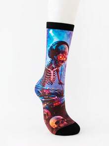 1 Đôi tất nam cao đến bắp chân chủ đề Halloween với họa tiết đầu lâu, dơi, ma, bí ngô và đèn lồng, phiên bản giới hạn Dark Series in 360 độ, tất thoải mái thường ngày, tất dự tiệc không khí lễ hội, tất hóa trang Halloween vui nhộn, tất độc đáo. - Nhiều màu - Xem 3