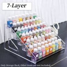 1pc Fuse Beads Storage Rack, Fuse Beads Bottle Organizer Stand, Countertop / Wall-Mounted Fuse Beads Jars Display Holder, Multifunctional Storage Shelf For Glasses, Makeup, Nail Polish, Mini Pop Figures - Transparent - View 10
