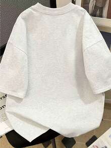 100% Algodón, Envío Gratis, Verano 2026, Camiseta de Algodón Puro para Mujer, Cuello Redondo, Holgada, Versátil, Cómoda, Casual, Juvenil, Manga Corta para Uso Diario, 2026 - Ropa Linda, Atuendos para Conciertos, Ropa para Vacaciones en la Playa para Mujer - Blanco - Ver 5