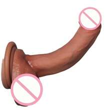 Realistic Dildo Lifelike Thick Silicone Butt Plug Sextoy With Suction Cup Real Penis Hands-Free Play Beginners Adult Sex Toys For Men Women Couples - L - 查看 1