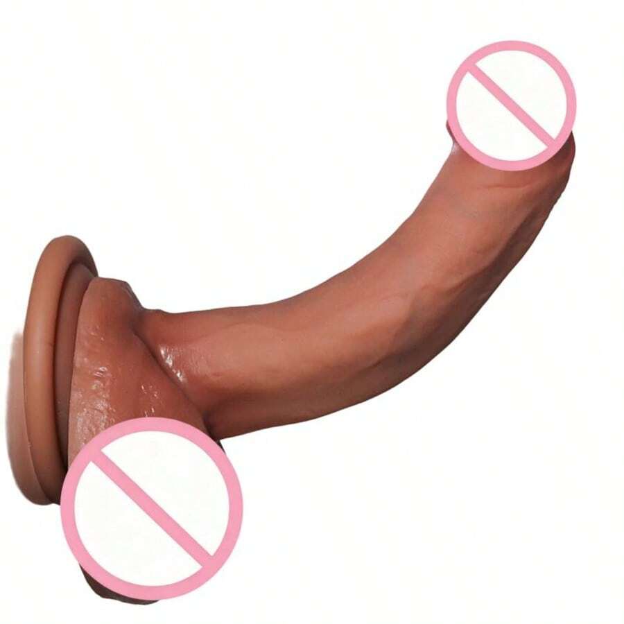 Realistic Dildo Lifelike Thick Silicone Butt Plug Sextoy With Suction Cup Real Penis Hands-Free Play Beginners Adult Sex Toys For Men Women Couples - L - 查看 1