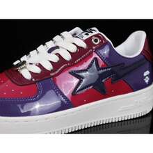 A BATHING APE Bape 休闲运动鞋,撞色星形Logo亮面休闲鞋,玫瑰紫色,男女通用 - 玫瑰紫 - 查看 9