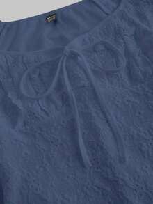 Vestido mini minimalista de unicolor para mujer - Niebla azul - Ver 5