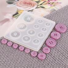 SILIKE LUFEI DIY Clay Mold 1pc Full Sheet Large & Small Button Ornament Mold, Suitable For Resin, Plaster, Candle, Aromatherapy Products, Home Decor, Display Stand, Silicone Mold - Full-size Button Mold - View 3