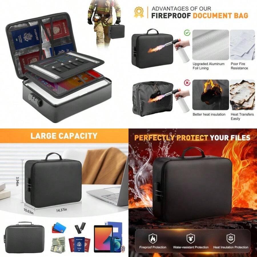 Bolsa impermeable para documentos con candado - como en la imagen - Ver 1