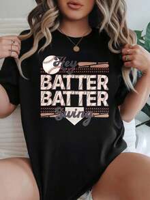Camia de mujer con temática de béisbol, camia gráfica en blanco y negro, opciones de impresión de bate y pelota de béisbol, estilo deportivo casual de verano para mujeres, perfecta para días de juego, actividades al aire uso diario, camias de verano, camias gráficas, atuendos de verano para mujeres, camias gráficas, camias cortas para mujeres, tops para mujeres, vintage de algodón, ropa linda para mujeres, atuendo de Navidad para mujeres, vestidos elegantes de mujer, camisas, ropa deportiva para mujeres, gimnasio, , camisas deportivas para mujeres Ideal para regalar. Camisetas para mujer, camisetas para hombre, camisas > Elegantes. Estilo bohemio. Blusas suaves, transpirables y cómodas para mujer, ideales para primavera, verano y otoño, perfectas para vacaciones, viajes y uso diario, y para ver partidos. - Negro - Ver 2