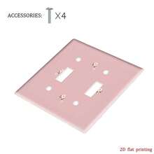 1pc Sweet Pink Floral Pattern Switch Plate Cover, Wall Decor Outlet Protector, Suitable For Multiple Scenarios, Cozy Home Decor Accessory - Multicolor - View 14
