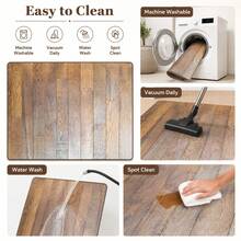 1pc Velvet Printed Non-Slip Outdoor Mat - Brown Wooden Floor Pattern | Bathroom Rug, Bedroom Living Room Decor Carpet, Kitchen Mat, Modern Home Decor, Hallway Carpet, Entryway Mat, Indoor Doormat, Front Door Mat, Kitchen Decorative Carpet, Living Room Rug, Bathroom Mat - Wood-grain Floor - View 9