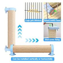 1pc Adjustable Angle Rabbit Scratching Post, Natural Sisal Rope Rabbit Claw Pad, Small Animal Scratching & Climbing Toy, Interactive Scratching & Climbing Toy For Rabbits, Cats, Ferrets And Small Animals - A - View 10
