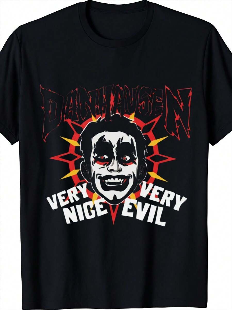 Camiseta de hombre - Camiseta unisex con estampado de luchador Anhausen - Estilo hip-hop urbano lavado, manga corta, cuello redondo, informal, lavable a máquina, adecuada para gimnasio, eventos de lucha y uso diario, camiseta de mujer, local. - Negro - Ver 1
