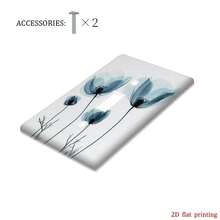 Single Blue Poppy Flower Design Switch Panel, Wall Decor Outlet Cover, Easy Installation, Suitable For Bathroom, Bedroom, Home Decor - Multicolor - View 14