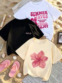 Single Garment Set, Not A 3-Piece Set, 1 Piece/Set Of Long-Sleeved T-Shirts Suitable For Streetwear, Oversized Round Neck Top For Daily Outings, Camping, Concerts, Hip-Hop, Rock, And Rap Events, Casual Style Fitted Round Neck Long-Sleeved T-Shirts For Women - 白色 - 查看 1