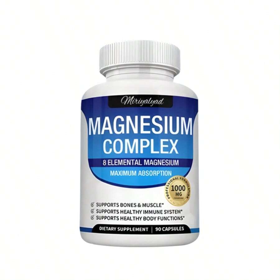 Miriyalyad Absorption Magnesium Complex Capsules 1000MG 8 Types Elemental Magnesium For Bone Health Muscle Function & Immune Support 90 Pills - 1PCS - View 1