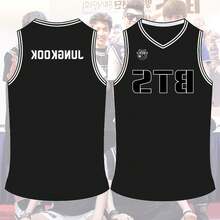 K-Pop JUNG KOOK Basketball Jersey For Men And Women T-Shirt, Retro World Tour 2026 Merch Gifts, Bangtan Come Back Basketball Jersey Tee Gift, Elegant Party Women's Tee, Ideal For Travel, Home Wear, Parties & Casual Wear For Adults, Elegant & Fashionable Clothing | Playful Graphic Tee | Nontransparent Material - JK - 查看 1
