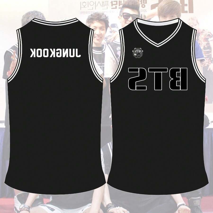 K-Pop JUNG KOOK Basketball Jersey For Men And Women T-Shirt, Retro World Tour 2026 Merch Gifts, Bangtan Come Back Basketball Jersey Tee Gift, Elegant Party Women's Tee, Ideal For Travel, Home Wear, Parties & Casual Wear For Adults, Elegant & Fashionable Clothing | Playful Graphic Tee | Nontransparent Material - JK - 查看 1