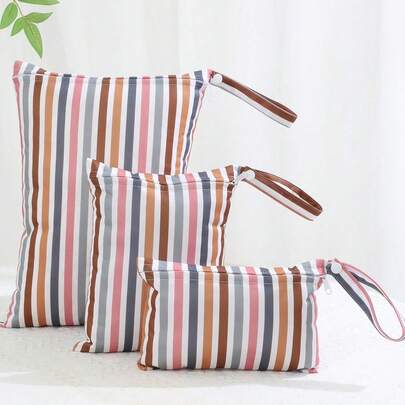 3 piezas Bolsas impermeables para pañales de bebé, bolsas de almacenamiento portátiles para viajes, pueden contener ropa, trajes de baño